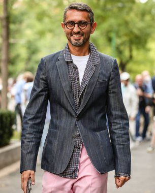 MILAN, Italy- September 22 2021: Simone Marchetti on the street in Milan.