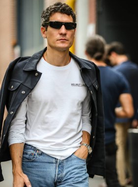 MILAN, Italy- September 22 2021: Alvaro de Juan on the street in Milan.