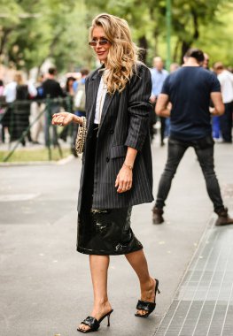 MILAN, Italy- September 22 2021: Women on the street in Milan.