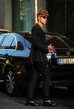 MILAN, Italy- September 22 2021: David Thielebeule on the street in Milan.