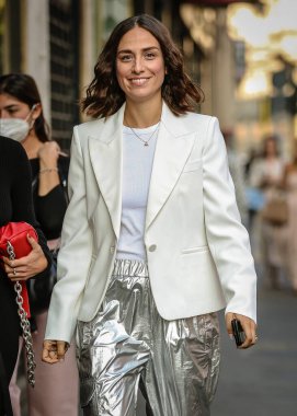 MILAN, Italy- September 23 2021: Erika Boldrin on the street in Milan.