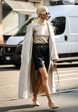 MILAN, Italy- September 23 2021: Caroline Daur on the street in Milan.