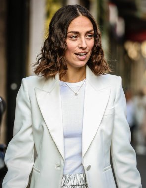 MILAN, Italy- September 23 2021: Erika Boldrin on the street in Milan.