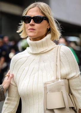 MILAN, Italy- September 23 2021: Linda Tol on the street in Milan.