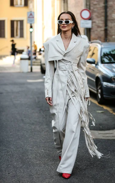 Milan Italy September 2021 Women Street Milan — Stockfoto