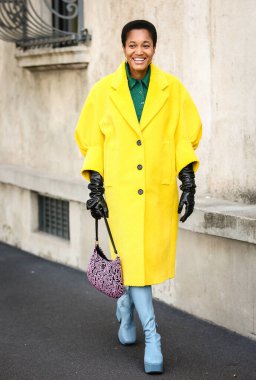 MILAN, Italy- September 24 2021: Tamu McPherson on the street in Milan.