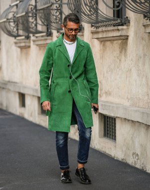 MILAN, Italy- September 24 2021: Simone Marchetti on the street in Milan.