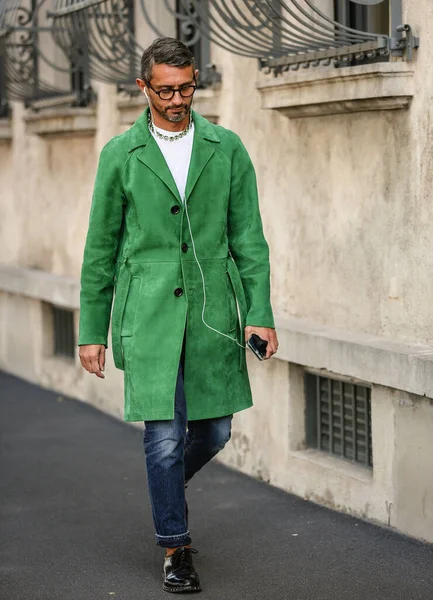 MILAN, Italy- September 24 2021: Simone Marchetti on the street in Milan.