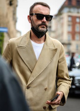 MILAN, Italy- September 25 2021: Federico Rocca on the street in Milan.
