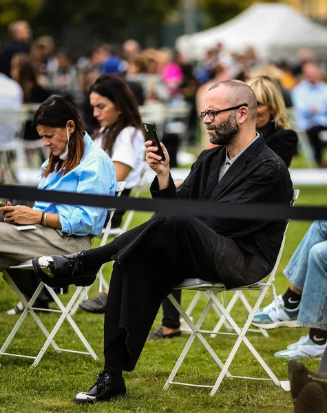 MILAN, Italy- September 25 2021: Angelo Flaccavento on the street in Milan.