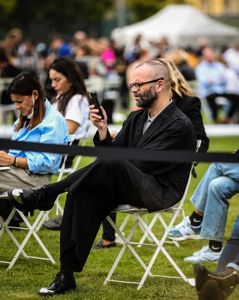 MILAN, Italy- September 25 2021: Angelo Flaccavento on the street in Milan.