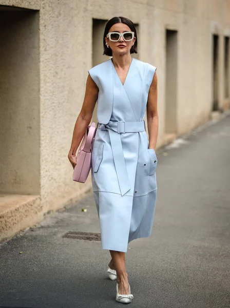 MILAN, Italy- September 25 2021: Alexandra Pereira on the street in Milan.