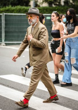 MILAN, Italy- September 25 2021: Gianni Fontana on the street in Milan.