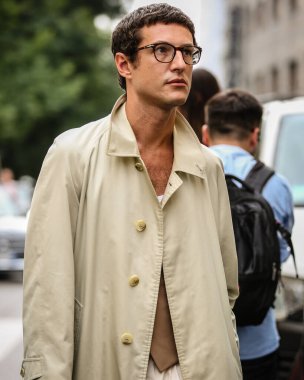 MILAN, Italy- September 25 2021: Giovanni Dario Laudicina on the street in Milan.