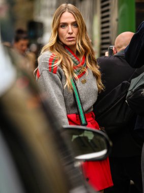 MILAN, Italy- September 25 2021: Chiara Baratello on the street in Milan.