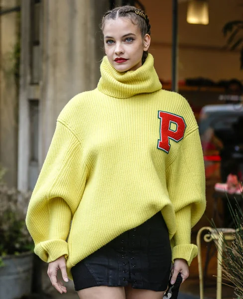 MILAN, Italy- September 25 2021: Barbara Palvin on the street in Milan.
