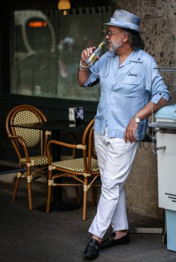 MILAN, Italy- June 19 2021: Gianni Fontana on the street in Milan.