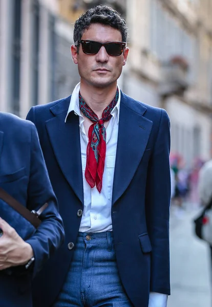 MILAN, Italy- June 21 2021: Alvaro de Juan on the street in Milan.