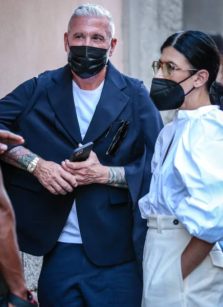 MILAN, Italy- June 21 2021: Nick Wooster on the street in Milan.
