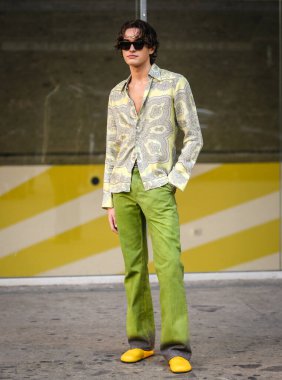 MILAN, Italy- January 16 2022: Ryan Prevedel on the street in Milan.