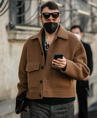 MILAN, Italy- January 16 2022: Federico Rocca on the street in Milan.