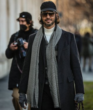 MILAN, Italy- January 16 2022: Ulisses de Melo on the street in Milan.