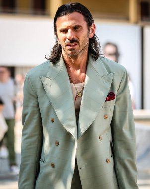 FLORENCE, Italya- 14 Haziran 2022: Floransa 'da sokakta Mark Maggiori.