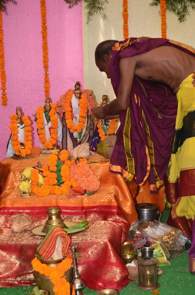 Kasimkota Andhra Pradesh India Aprile 2016 Famoso Festival Indù Sri — Foto Stock