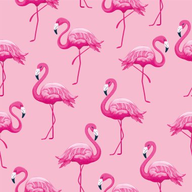 pembe flamingolar ile Seamless Modeli