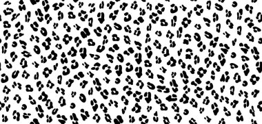 Leopar lekesiz siyah beyaz desenli. Leopar desenli tasarım. Duvar kağıdı, ambalaj kağıdı, tekstil için kusursuz oselot deseni.