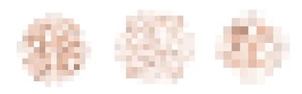 Conjunto de barras de pixel censuradas. Nudez da pele ou texto sensível capa de conteúdo adulto. Imagem censurada ilustração vetorial. — Vetor de Stock