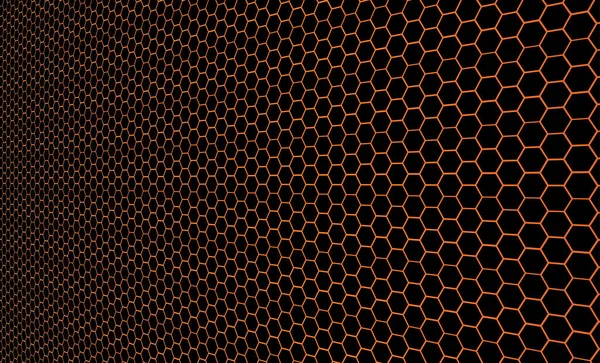 Siyah bal peteği fayansları. Altıgen geometri kalıbı. Modern kapak, reklam afişi ve web için bal peteğinin en az siyah arkaplanı