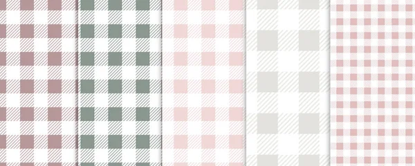 Vichy nahtlos. Pastellfarbenes Muster. Hintergrund für Ostern, Tapete, Decke. Set aus Pastell Palette. — Stockvektor