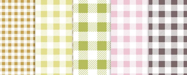 Vichy Seamless. Pastel gingham pattern. Background for Easter, wallpaper, blanket. Set of pastel pallet. — Stock Vector