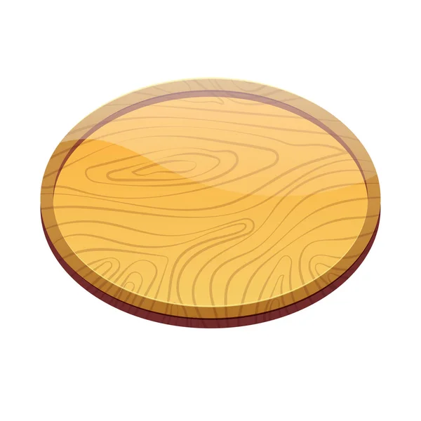 Wooden oval tablet. Textured board, frame, tablet. Wooden Button, Game assets, ui interface, menu. — Stock Vector