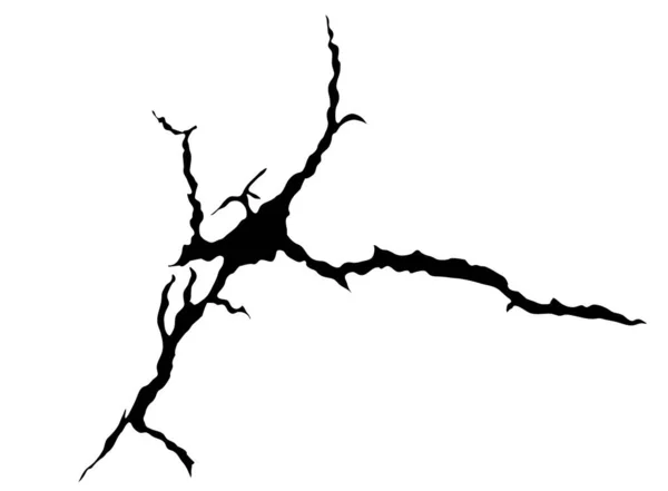 Una Crepa Terremoto Fessure Terra Effetto Foro Craquelure Struttura Della — Vettoriale Stock