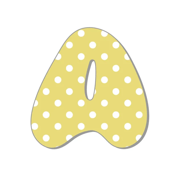 Polka Dot Letter Pastel Prickar Typsnitt Handritad Brevdesign För Klippböcker — Stock vektor