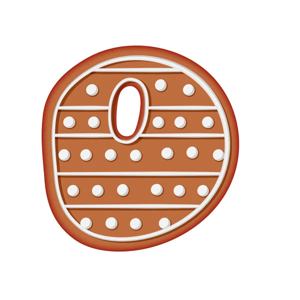 Gingerbread Alphabet Creative Gingerbread Typography Design Biscuit Traditional Decorative Alphabet — Stock Vector