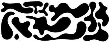 Düzensiz kütle, soyut organik şekiller. Soyut düzensiz rastgele damlalar. Basit bir sıvı biçimsiz leke. Sunumlar, afişler, posterler ve el ilanları için son moda minimal tasarımlar