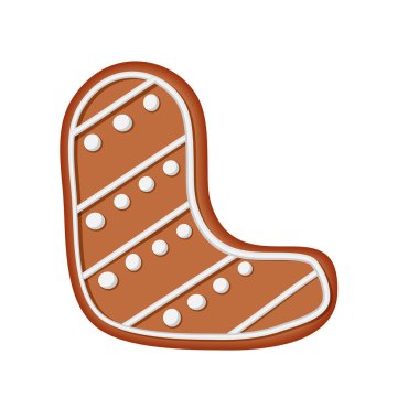 Gingerbread alphabet. Creative gingerbread typography design. Biscuit traditional decorative alphabet. Christmas Cookie font. Letter L