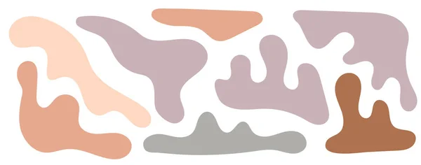 Bloho Cor Irregular Blob Conjunto Formas Orgânicas Abstratas Abstrato Manchas — Vetor de Stock