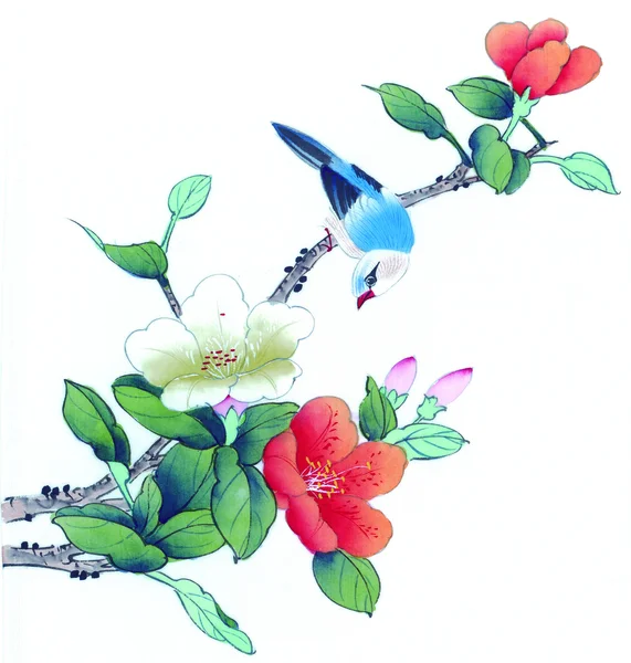 China\'s traditional Chinese painting, flowers and birds