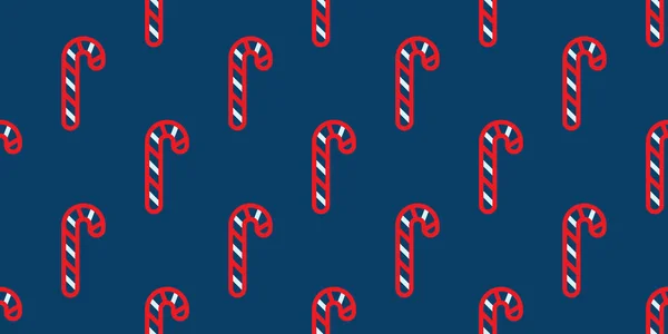 Canne Bonbons Nouvel Motif Sans Couture Illustration Vectorielle Fond Noël — Image vectorielle