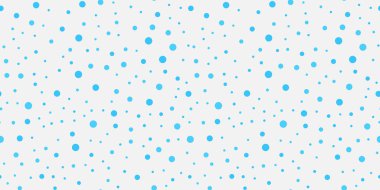 Mavi arkaplandaki noktalar kusursuz desen. Kar arka plan çizimi. Paket kağıdı, tasarım, kartpostal, kumaş, bebek kıyafetleri, bebek odası. Noel ve Yeni Yıl kavramı