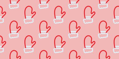 Kusursuz bir yeni yıl düzeni. Noel vektör illüstrasyonu. Paket kağıdı, tasarım, kartpostal, kumaş, bebek kıyafetleri, bebek odası. Noel ve Yeni Yıl kavramı