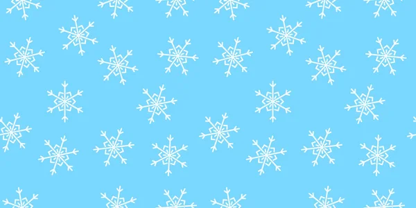 Copos Nieve Patrón Sin Costuras Ilustración Del Vector Fondo Navidad — Vector de stock