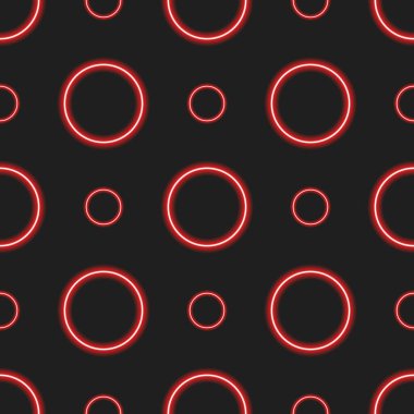 Oyun kalamarı Soyut neon arkaplanı. Geometrik şekillerin dokusu çember