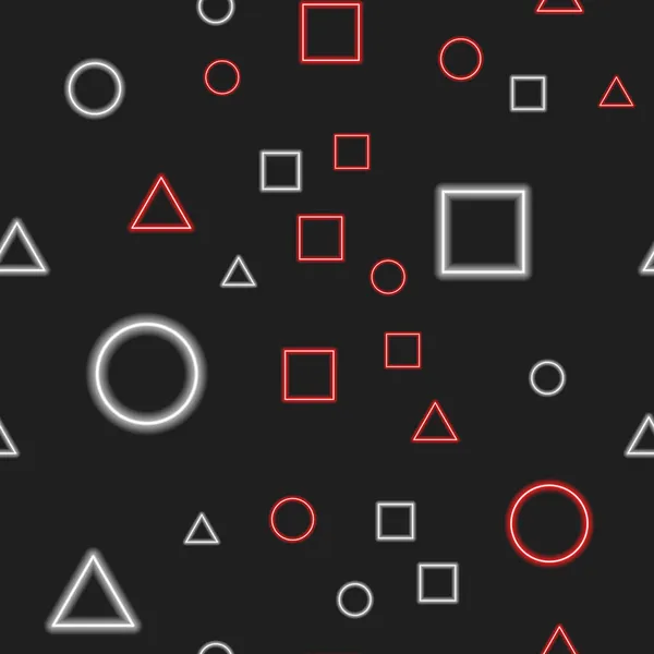 Game Squid Absztrakt Neon Háttér Geometriai Formák Szerkezete Kör Háromszög — Stock Vector