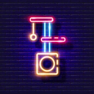 Neon sonrası kedi tırmalama ikonu. Tasarım, web sitesi, hayvan dükkanı, veteriner kliniği için vektör illüstrasyonu. Veterinerlik hekimliği kavramı