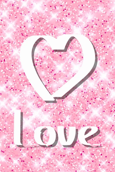 Tarjetas Felicitación Glitter Para Día San Valentín Ilustración Vectorial Para — Archivo Imágenes Vectoriales